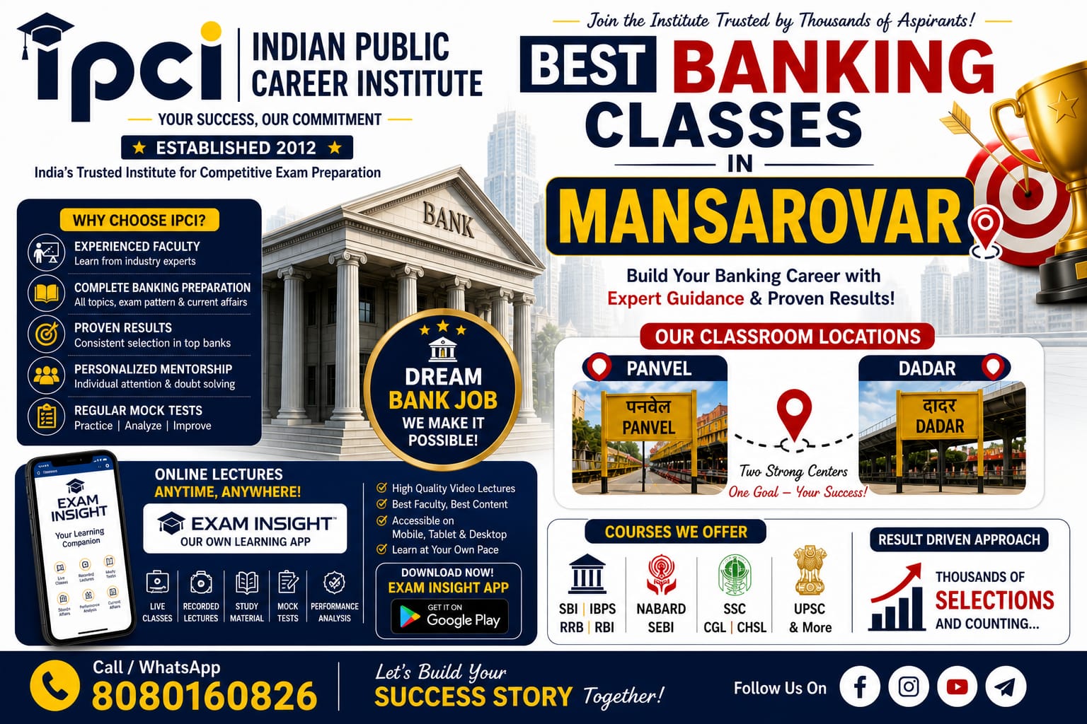 Best Banking Classes in Mansarovar | IBPS, SBI, RBI Coaching