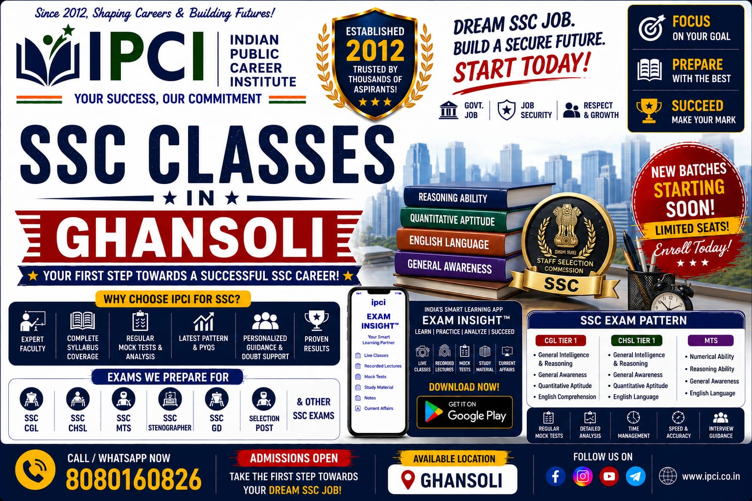 Best SSC Classes in Ghansoli – Professional SSC Exam Coaching with Exam Insight
