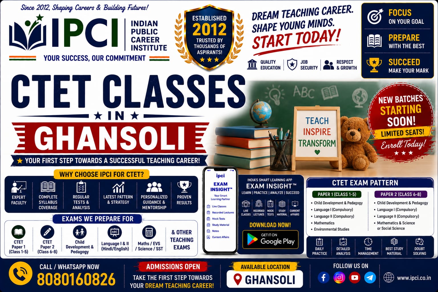 Best CTET Classes in Ghansoli – Professional Teacher Exam Coaching with Exam Insight