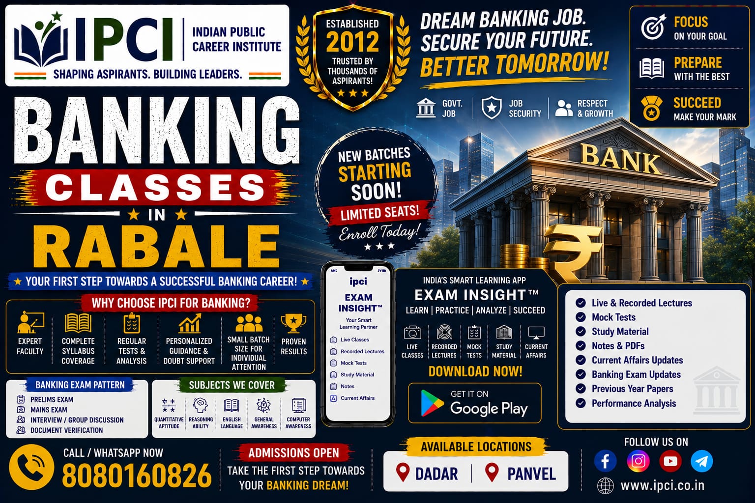 Best Banking Classes in Rabale | Best Banking Coaching in Rabale | Exam Insight