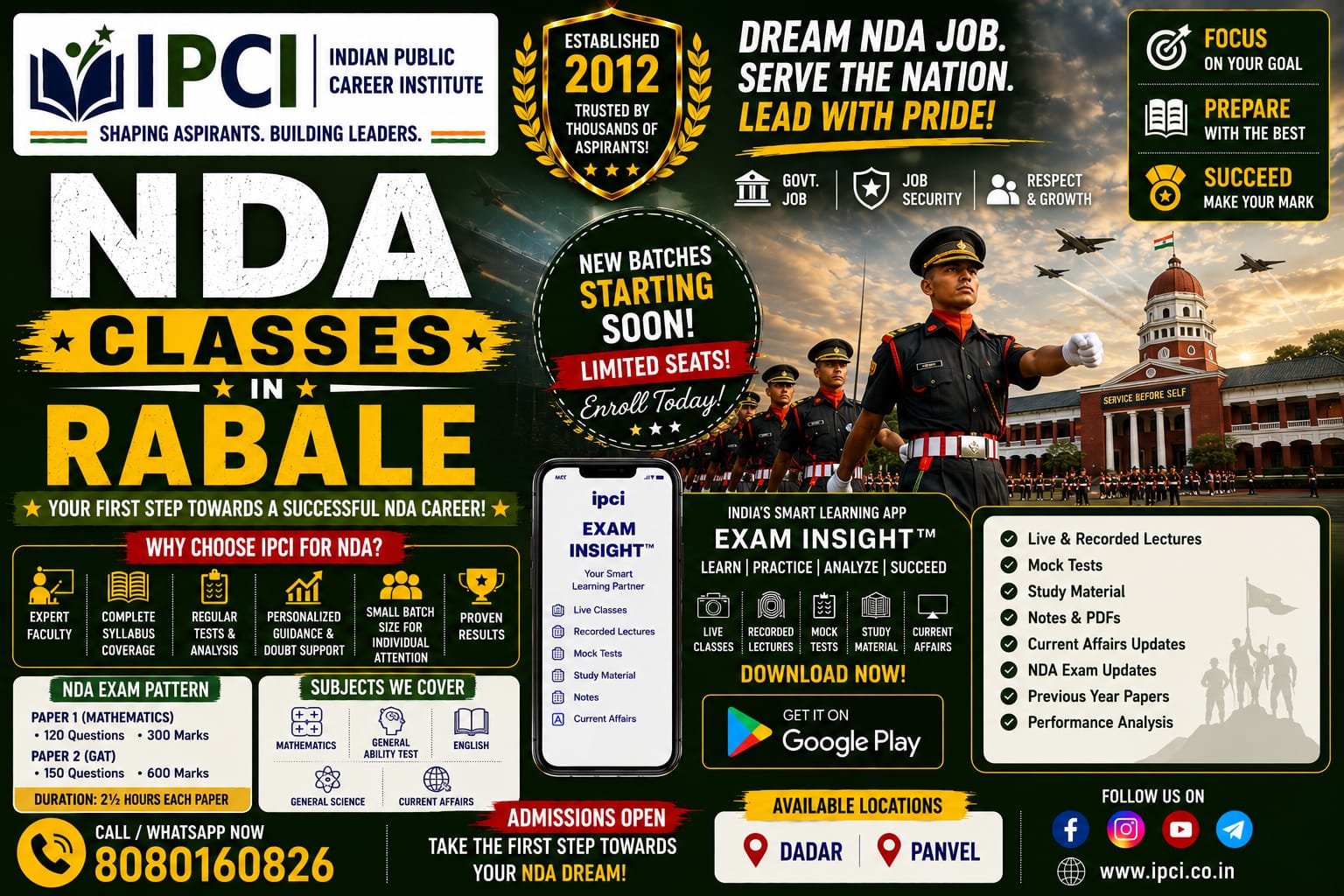 Best NDA Classes in Rabale | Best NDA Coaching in Rabale | Exam Insight