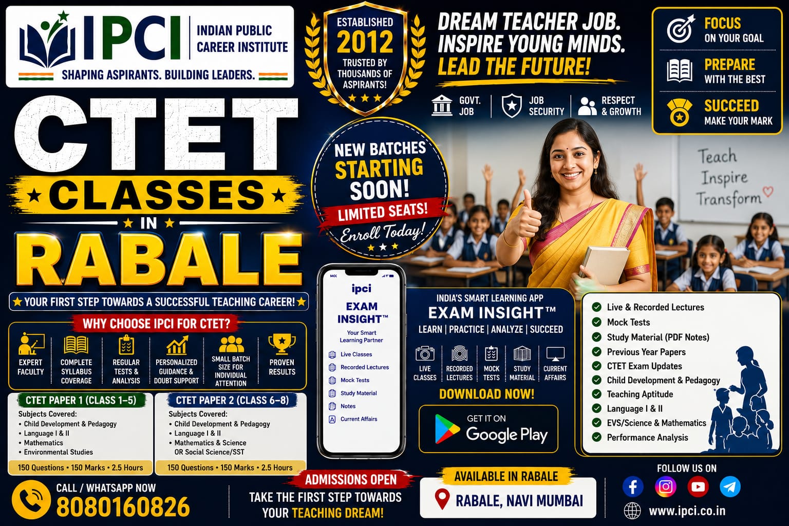 Best CTET Classes in Rabale | Best CTET Coaching in Rabale | Exam Insight