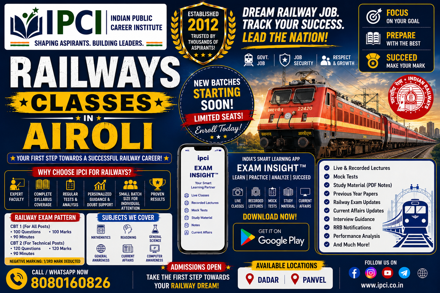 Best Railway Classes in Airoli | Best Railway Coaching in Airoli | Exam Insight