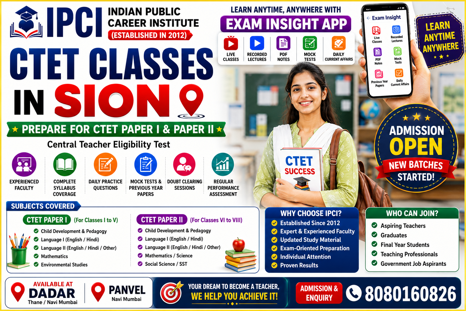 Best CTET Classes in Sion | CTET Paper I & Paper II Coaching Classes