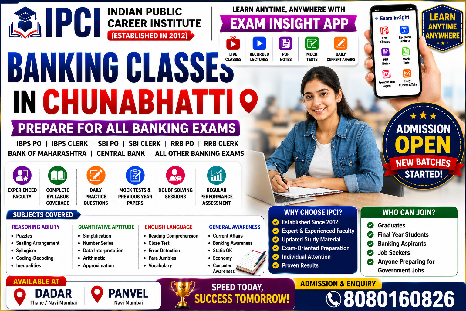 Best Banking Classes in Chunabhatti | Bank PO, Clerk & SO Coaching Classes