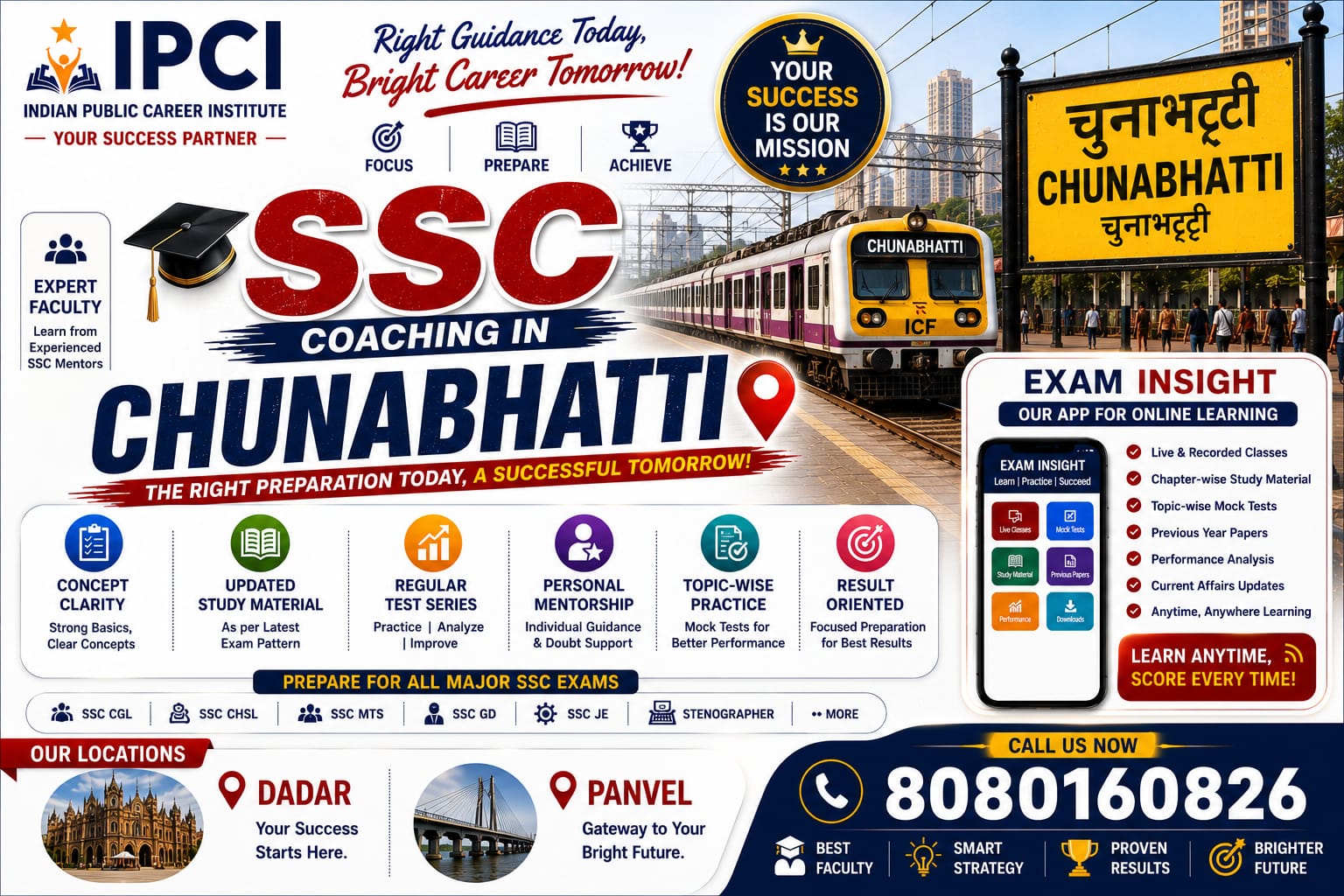 Best SSC Classes in Chunabhatti | SSC CGL, CHSL, MTS, GD & Stenographer Coaching