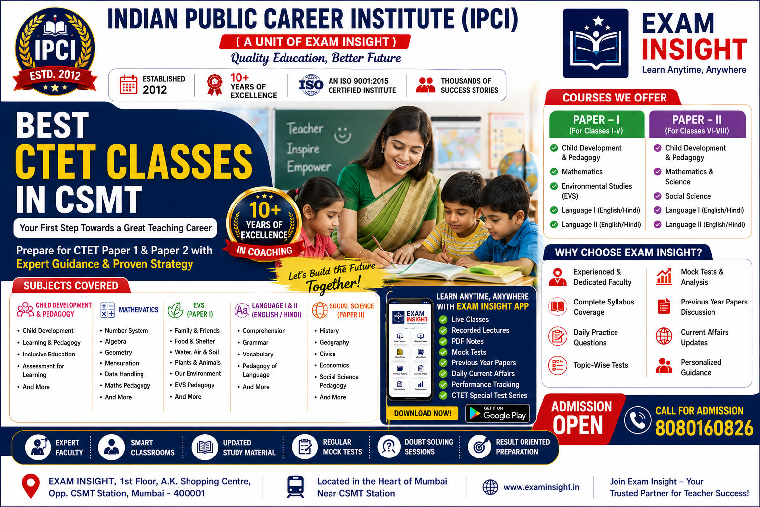 Best CTET Classes in CSMT | Central Teacher Eligibility Test Coaching