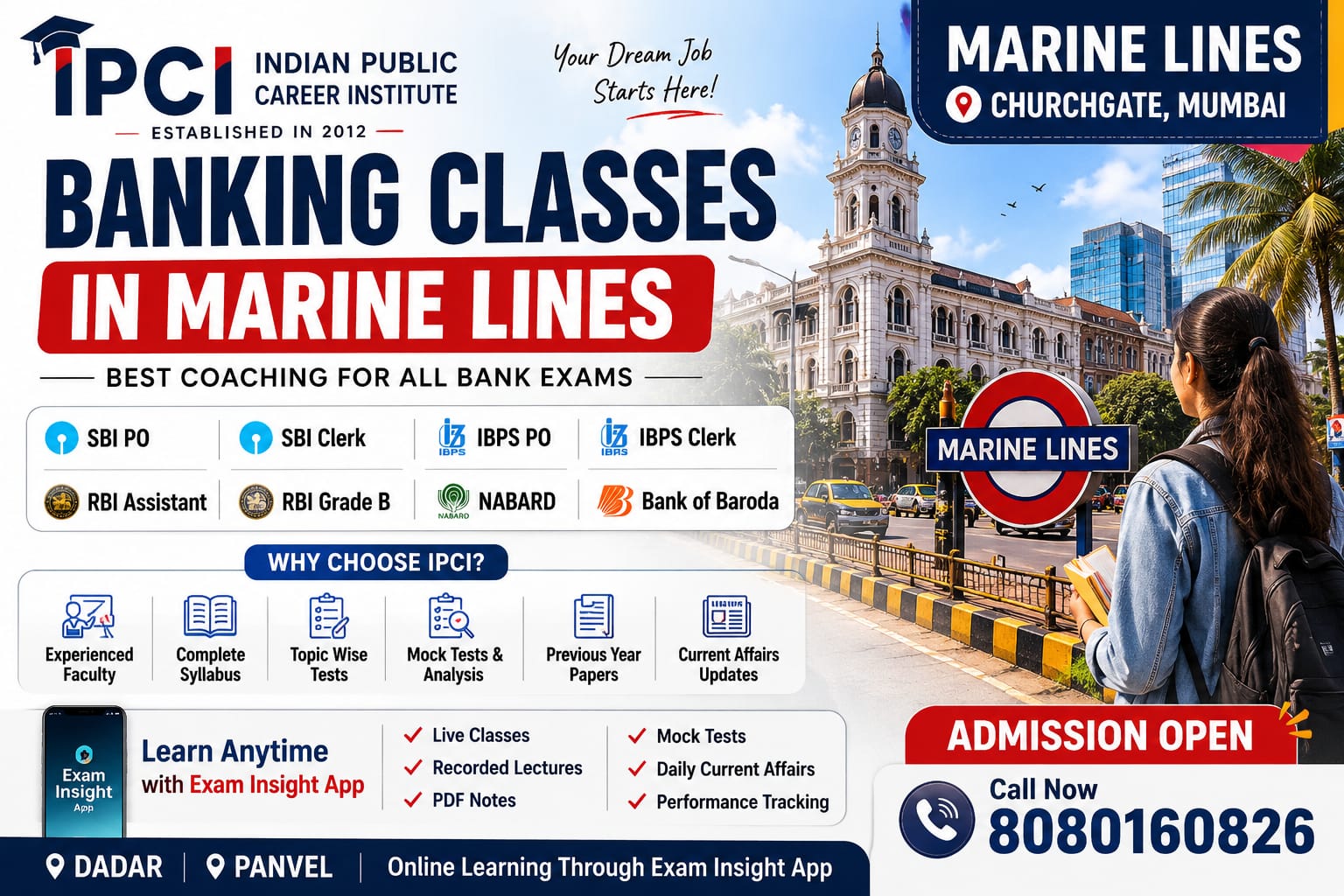 Best Banking Classes in Marine Lines | SBI PO, IBPS, RBI & Bank Exams Coaching