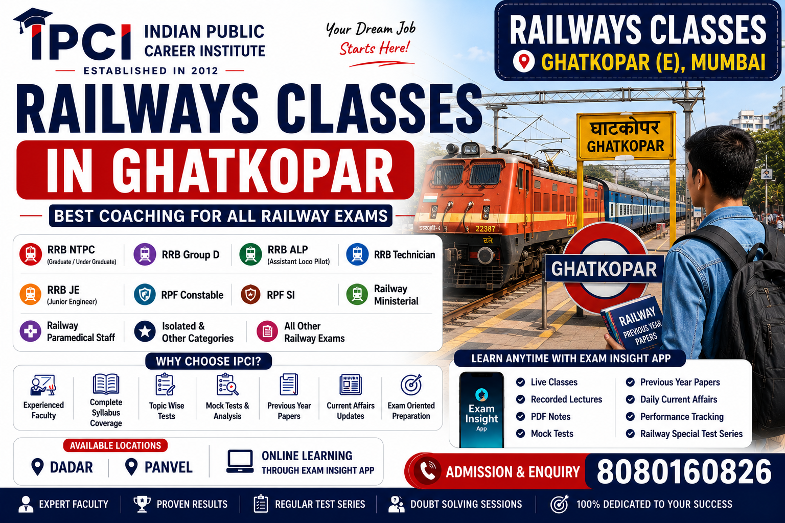 Best Railway Classes in Ghatkopar | RRB NTPC, Group D, ALP & Technician Coaching