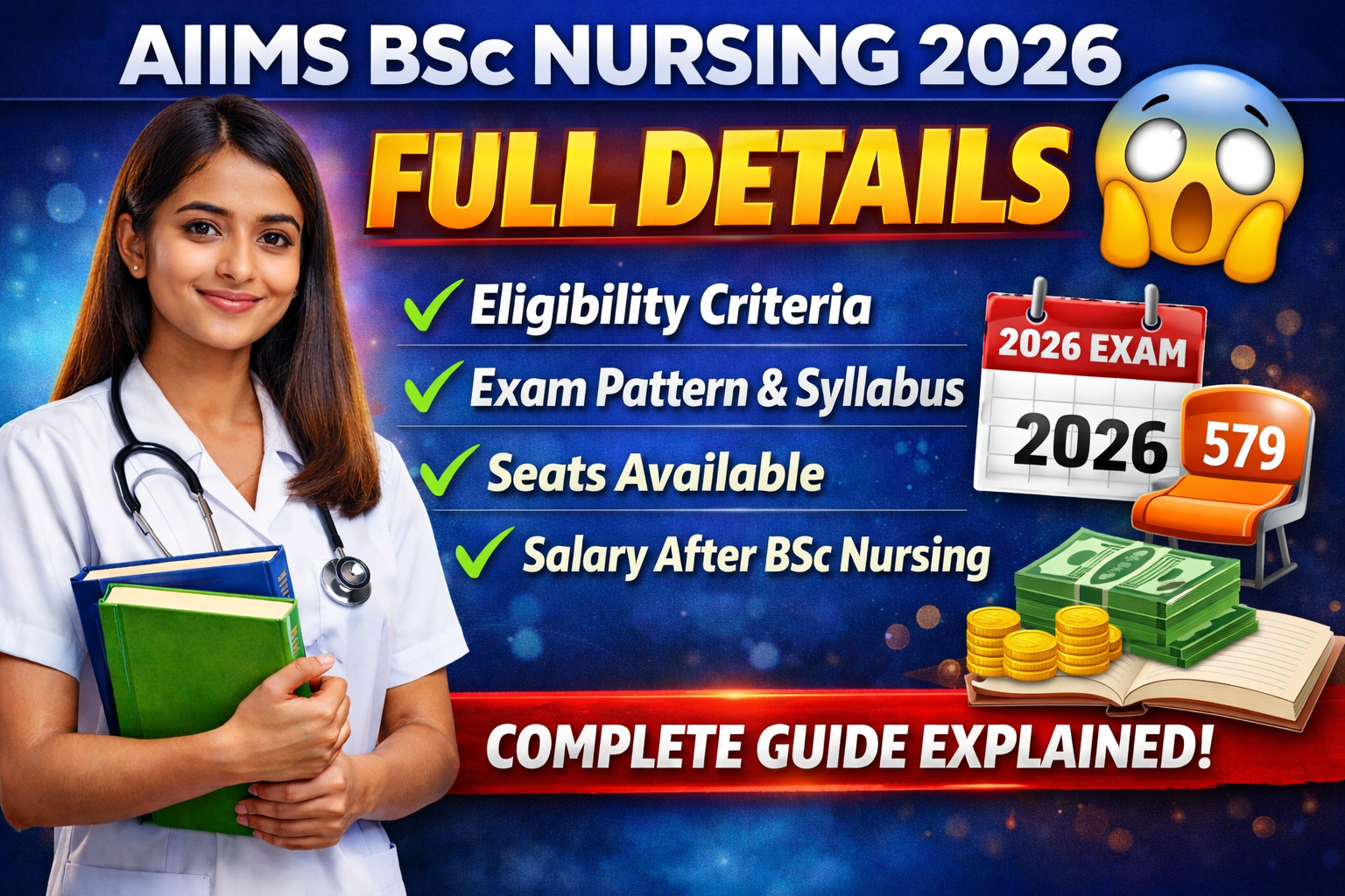 AIIMS BSc Nursing 2026 Full Details | Eligibility, Exam Pattern, Salary & Seats Explained